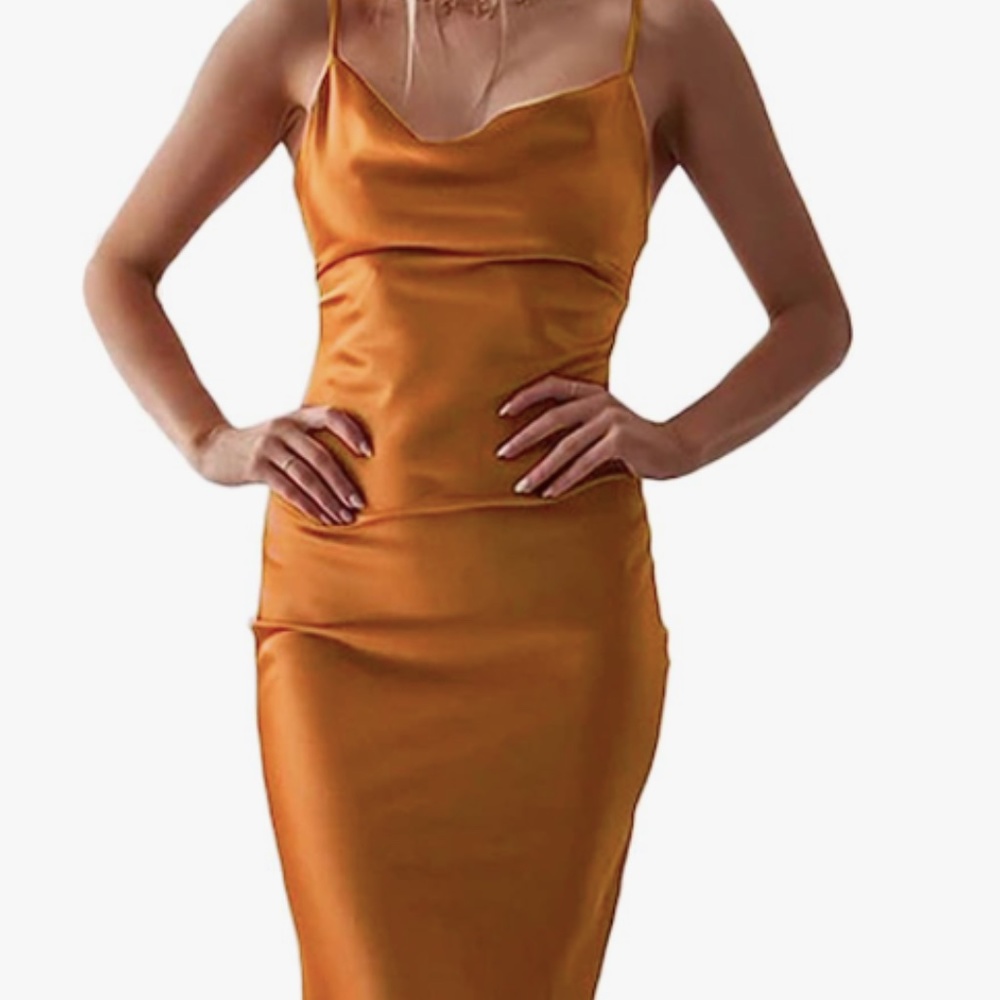 Orange- Midi Dress